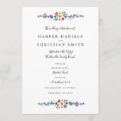 Stickereiprogramm für Florals Hochzeit Programm (Vorderseite)