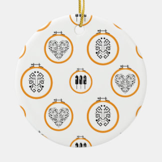 Stickereirahmen für Needlepoint Keramik Ornament