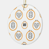 Stickereirahmen für Needlepoint Keramik Ornament (Links)