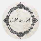 Stickereistickerei Runder Aufkleber (Vorderseite)