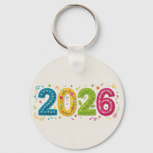 Stickereistil 2026 - Feier Schlüsselanhänger
