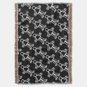 Stickereizeichen des Strichmännchens | Niedlich Mi Decke (Vorderseite Vertikal)