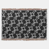 Stickereizeichen des Strichmännchens | Niedlich Mi Decke (Vorderseite)