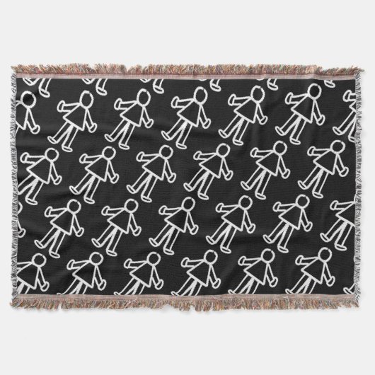 Stickereizeichen des Strichmännchens | Niedlich Mi Decke (Vorderseite)