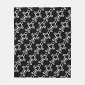 Stickereizeichen des Strichmännchens | Niedlich Mi Fleecedecke (Vorderseite)