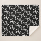 Stickereizeichen des Strichmännchens | Niedlich Mi Sherpadecke (Vorderseite (Horizontal))