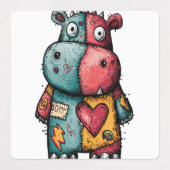 Stickerpack - Bunny, Hippo & Tiger Chat Etiketten (Design 2)