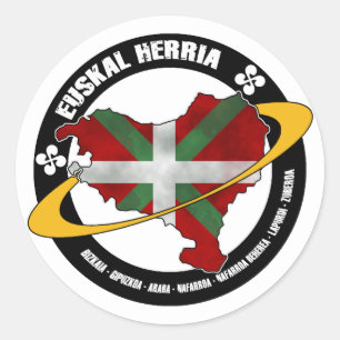StickerPays Basque Runder Aufkleber