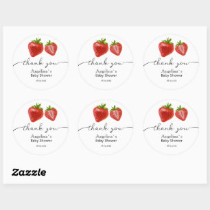 Stickers Baby Dusche Sweet Strawberries