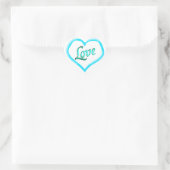 Stickers Blue Heart Liebe (Tasche)