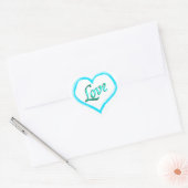 Stickers Blue Heart Liebe (Umschlag)
