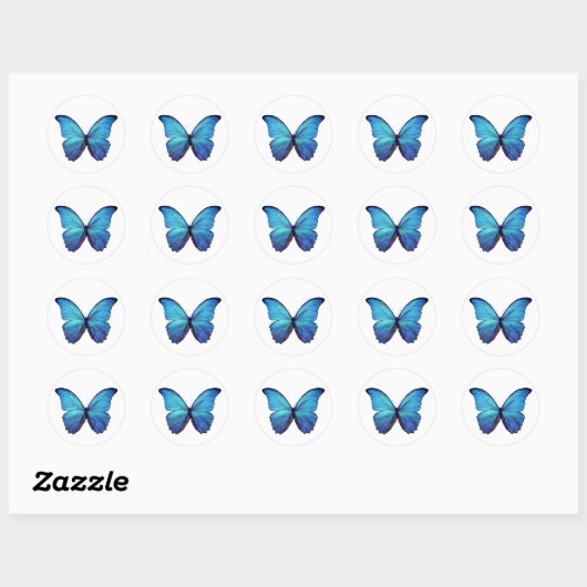 Stickers Blue Morpho Butterfly (Blatt)