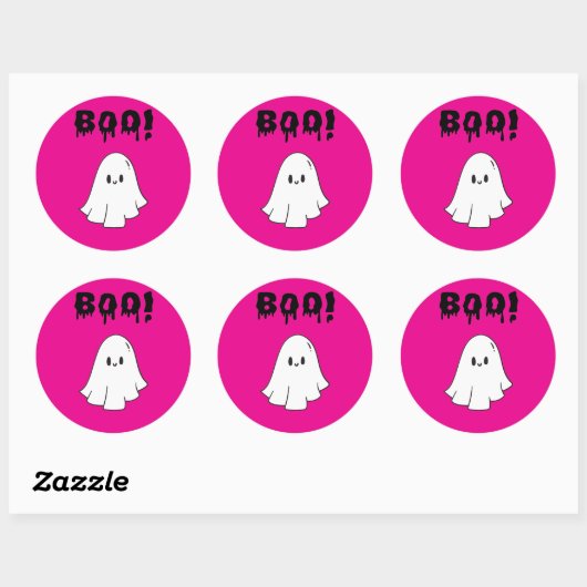 Stickers Boo halloween party  (Blatt)