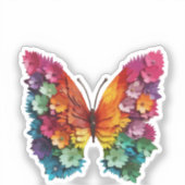 STICKERS Butterfly Flowery Aufkleber (Vorderseite)