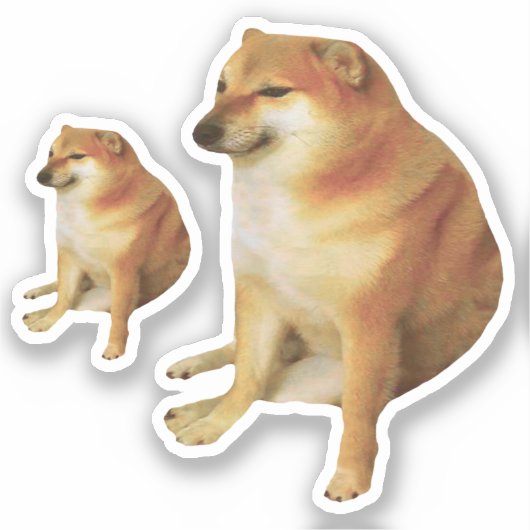 Stickers Cheems Meme Aufkleber (Vorderseite)