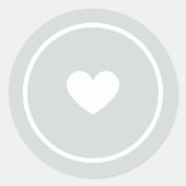 Stickers - Circle With A White Heart. (Vorderseite)