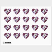 Stickers "Cœur de Violettes" – Autocollant Floral (Blatt)