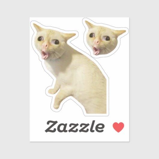 Stickers Coughing Cat Meme Aufkleber (Blatt)