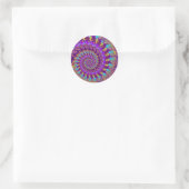 Stickers - Crazy Fraktal Lila terquoise gelb (Tasche)