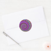 Stickers - Crazy Fraktal Lila terquoise gelb (Umschlag)