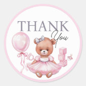Stickers danken dir für die Babydusche. (Vorderseite)