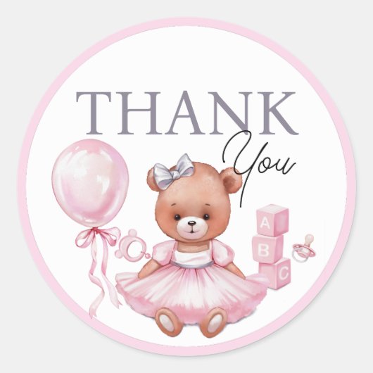 Stickers danken dir für die Babydusche. (Vorderseite)