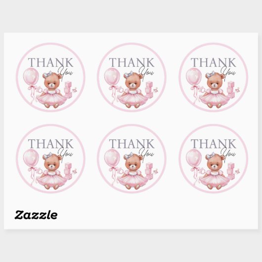 Stickers danken dir für die Babydusche. (Blatt)