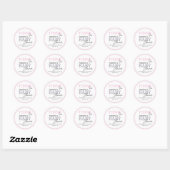 Stickers danken dir für die Babydusche. (Blatt)