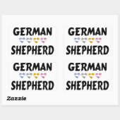 Stickers der deutschen Schäferhunde-Liebe (Blatt)