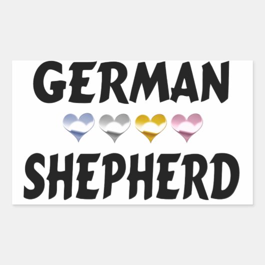 Stickers der deutschen Schäferhunde-Liebe (Vorderseite)