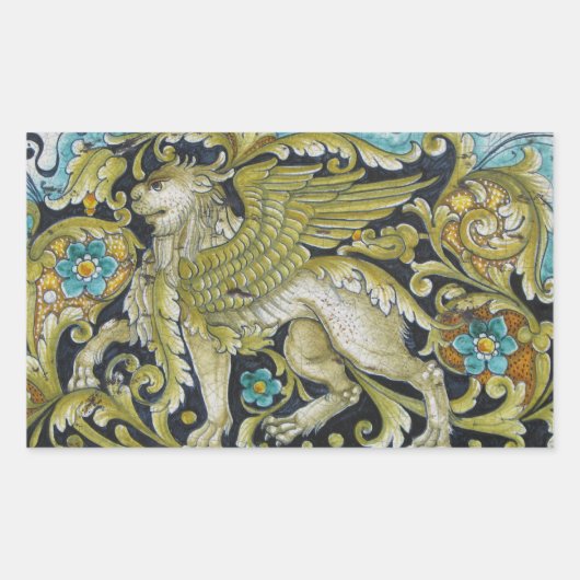 Stickers — Deruta Tile Lion (Vorderseite)