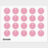 Stickers Floral Cross Christening Rose Pink (Blatt)