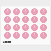 Stickers Floral Cross Christening Rose Pink (Blatt)
