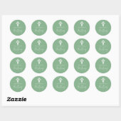 Stickers floral Cross Christening Sage Green (Blatt)