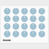 Stickers Floral Cross Christening Sky Blue (Blatt)
