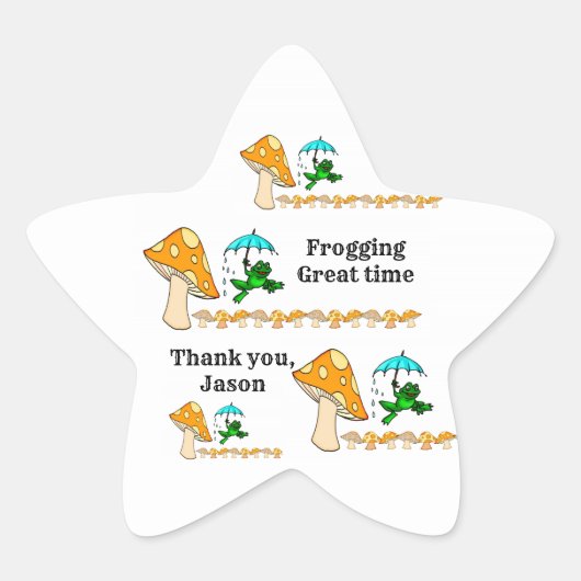 Stickers Frogging Große Zeit Geburtstag Pilze (Vorderseite)