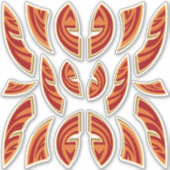 Stickers für afrikanische Masken Icon Collection Aufkleber (Vorderseite)