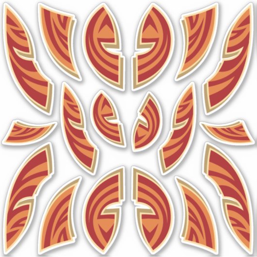 Stickers für afrikanische Masken Icon Collection Aufkleber (Vorderseite)