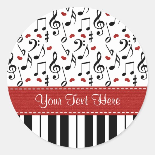 Stickers für benutzerdefinierte Piano-Musiknoten (Vorderseite)