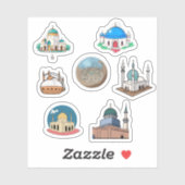 Stickers für Moschee-Cartoon Aufkleber (Blatt)