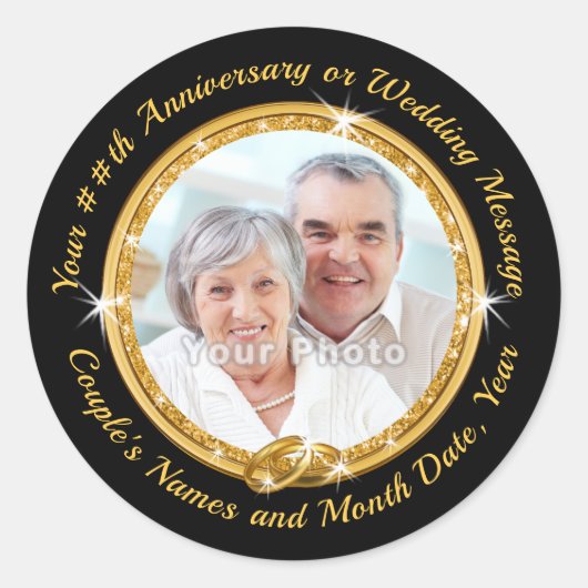 Stickers für personalisierte Foto-Gold-Umschlag Au (Vorderseite)