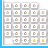 Stickers für T-Shirts - Party Time Meeple Aufkleber (Vorderseite)