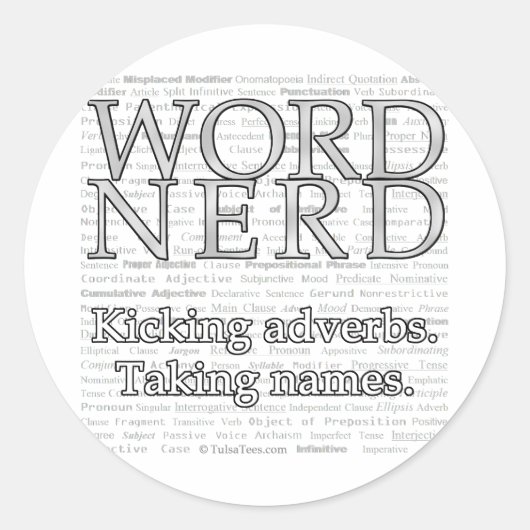 Stickers für Word-Nerd (Vorderseite)