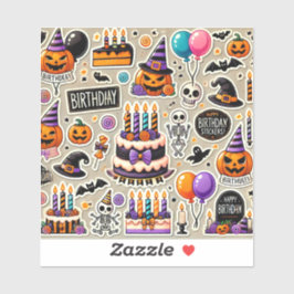 Stickers gestalten Halloween-Geburtstagsticker Aufkleber