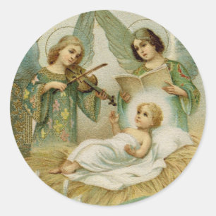 Stickers: Gloria in Excelsis Deo Runder Aufkleber