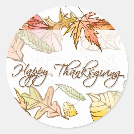 Stickers - glückliche Erntedankend Herbstleaves 2 (Vorderseite)