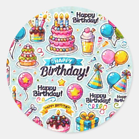 Stickers glücklicher Geburtstag Halloween (Vorderseite)