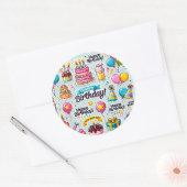 Stickers glücklicher Geburtstag Halloween (Umschlag)