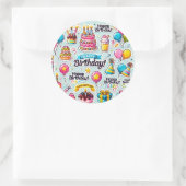 Stickers glücklicher Geburtstag Halloween (Tasche)