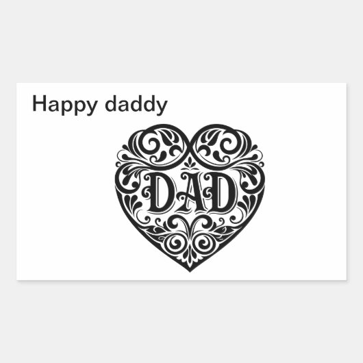 Stickers glücklicher Papa (Vorderseite)
